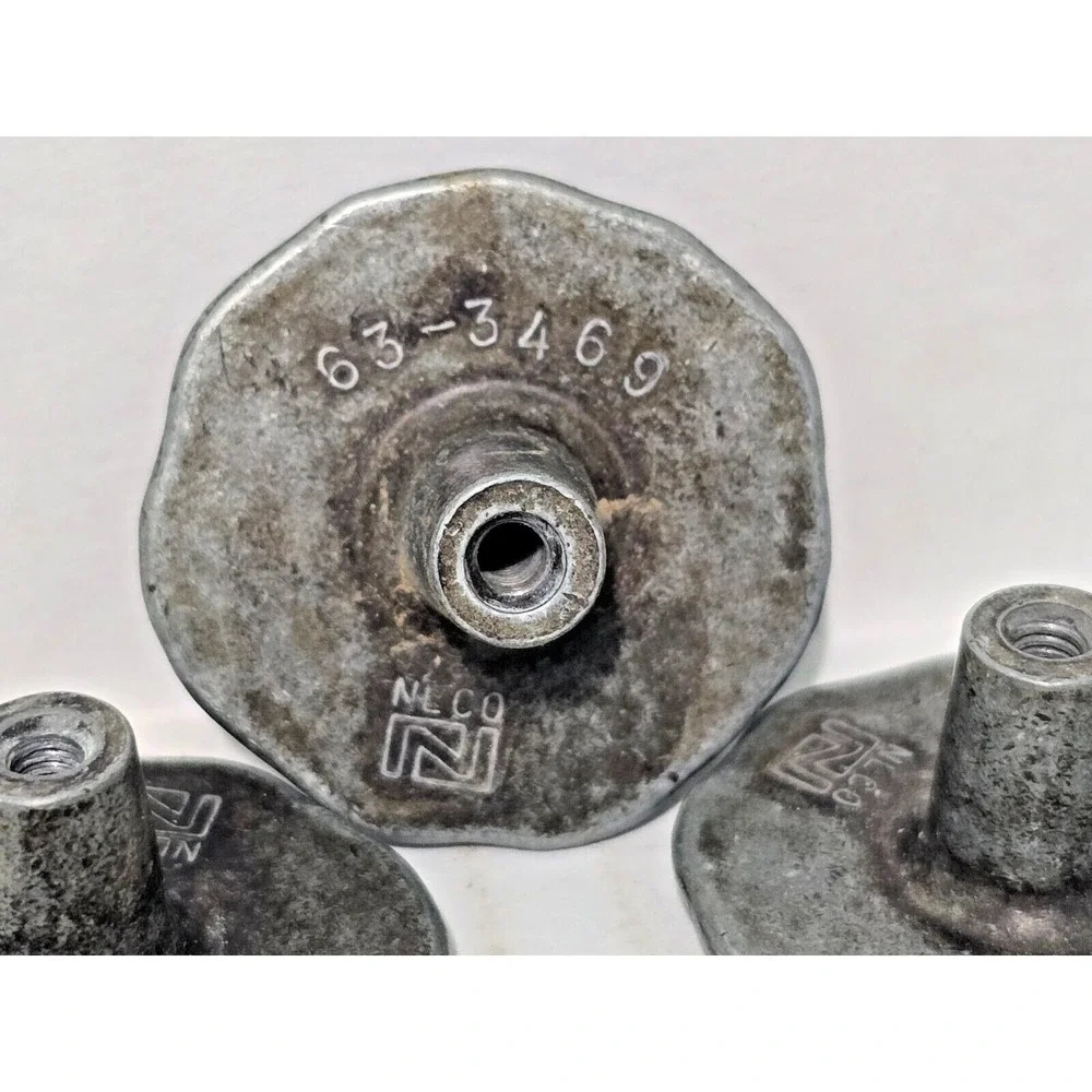 4 Vintage National Lock Antique Gold 1-1/2" Rope Braid Furniture Knob 63-3469 - Picture 7 of 14